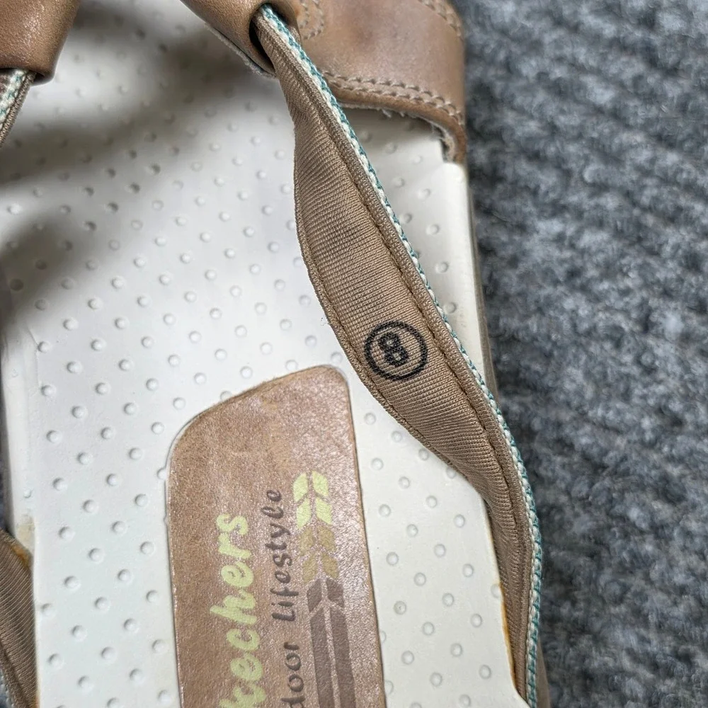 Skechers Outdoor Lifestyle Sandals Women's Size 8 Brown Strappy Toe Loop Slide